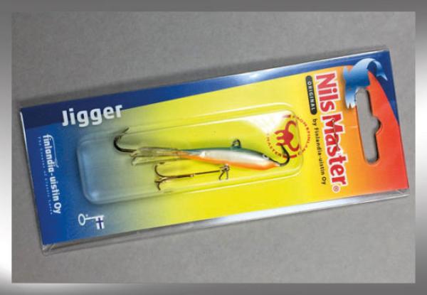 Jigger Größe 2 von Nils Master zum Schnapperpreis, Farbe: 085 Blue Milky Orange, Länge: 7 Zentimeter, Gewicht: 10 Gramm